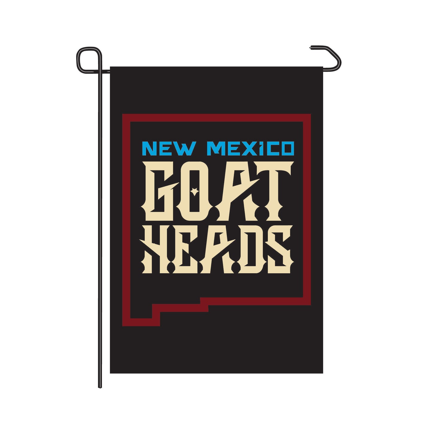 Goatheads Double-Sided Garden Flag – State & Primary Logos
